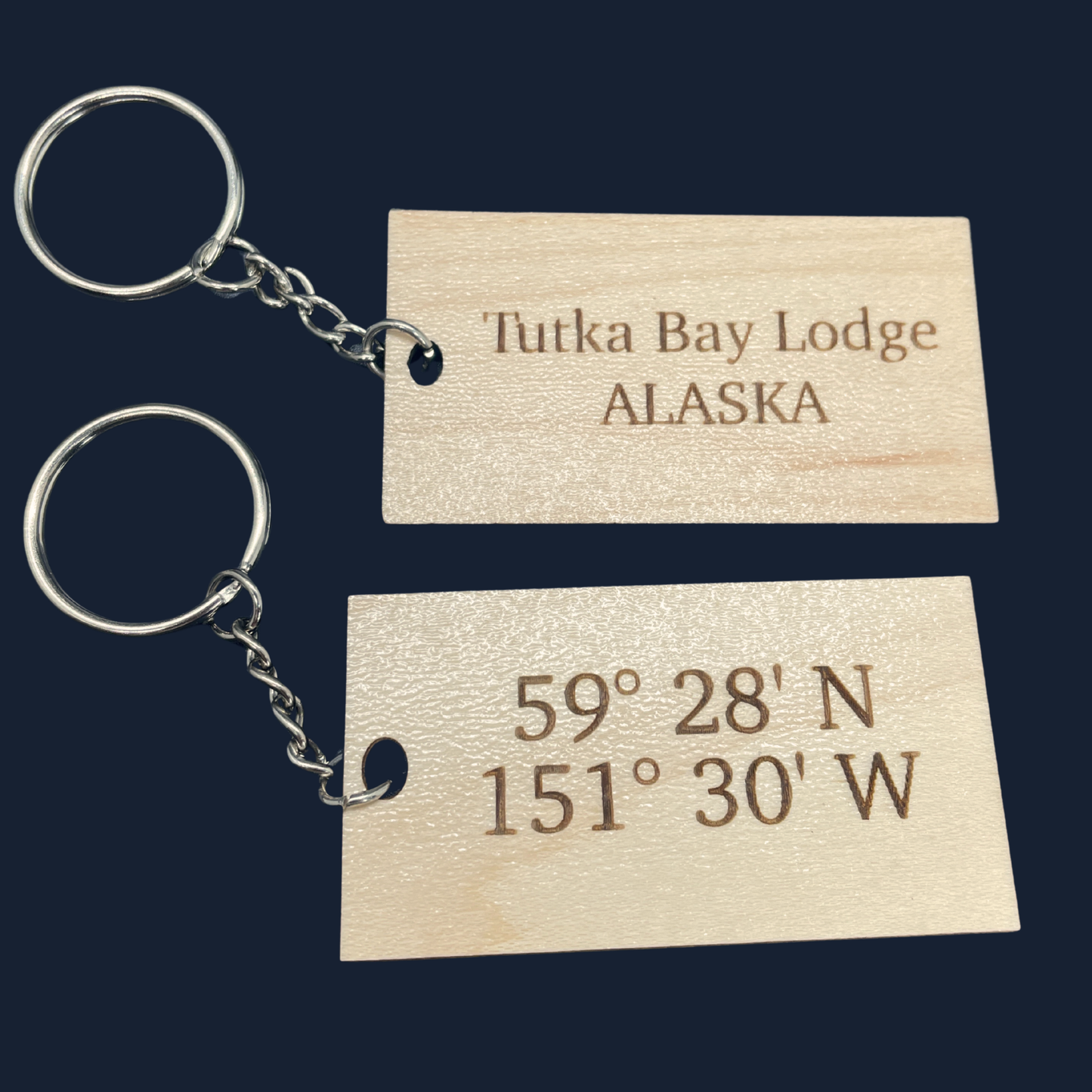 GPS Coordinate Keychains